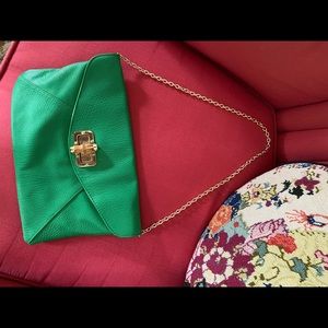 Perfect St. Patty’s purse from Banana Republic